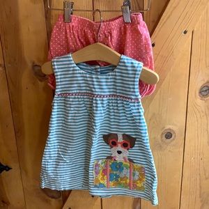 Mini Boden Puppy Top and Shorts Set